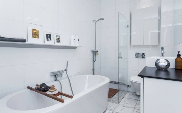 szülői lakosztályok felnőtt fürdőszobák skandináv dekorációval