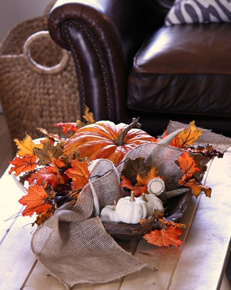 őszi asztaldísz tök dekoráció középső asztal