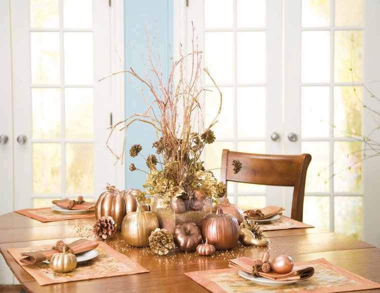 őszi sütőtök deco asztal dekoráció középső asztal belső