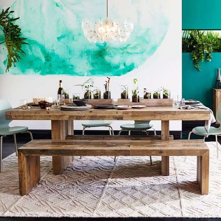 Étkezőasztal design fa rusztikus dekoráció