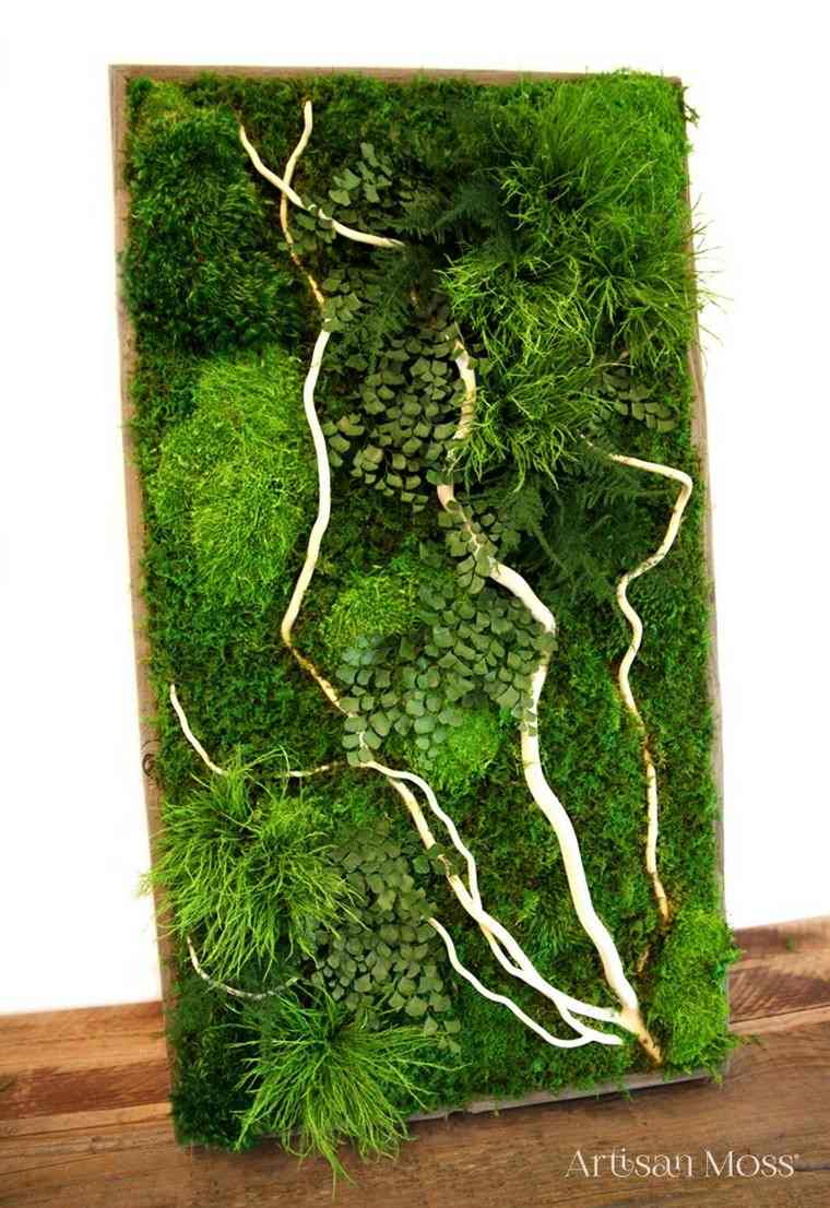 アートテーブル-植物-アイデア-壁-デコ