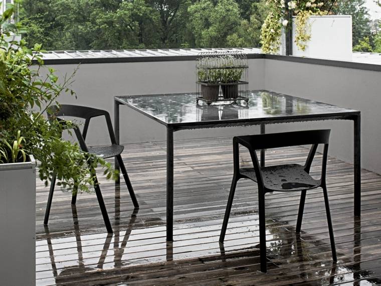 deko dizaino sodo stalai lauko kėdė terasa