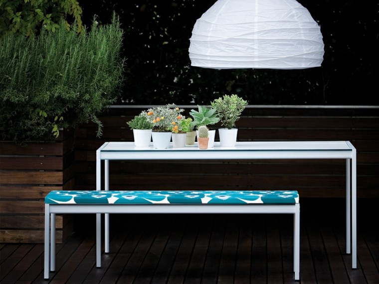 dizajn vrtni stolovi uređenje vanjske ideje klupa vrt