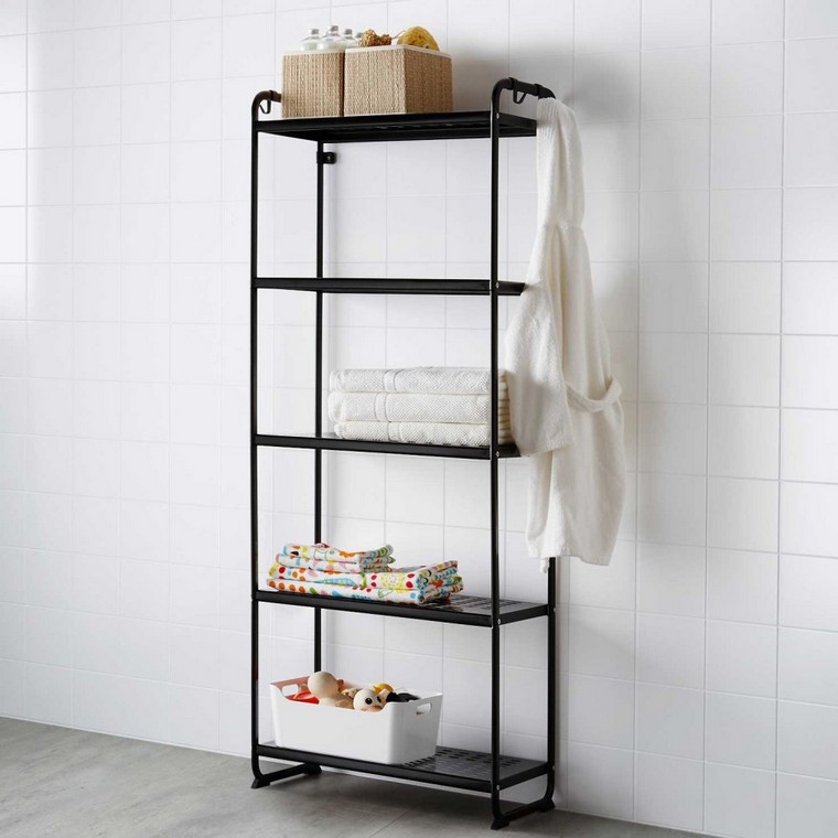 mensola da bagno in acciaio nero ikea