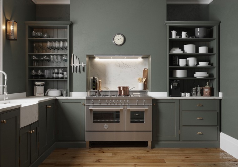 cucina-verde-interior-design-mensole-cucina-moderna