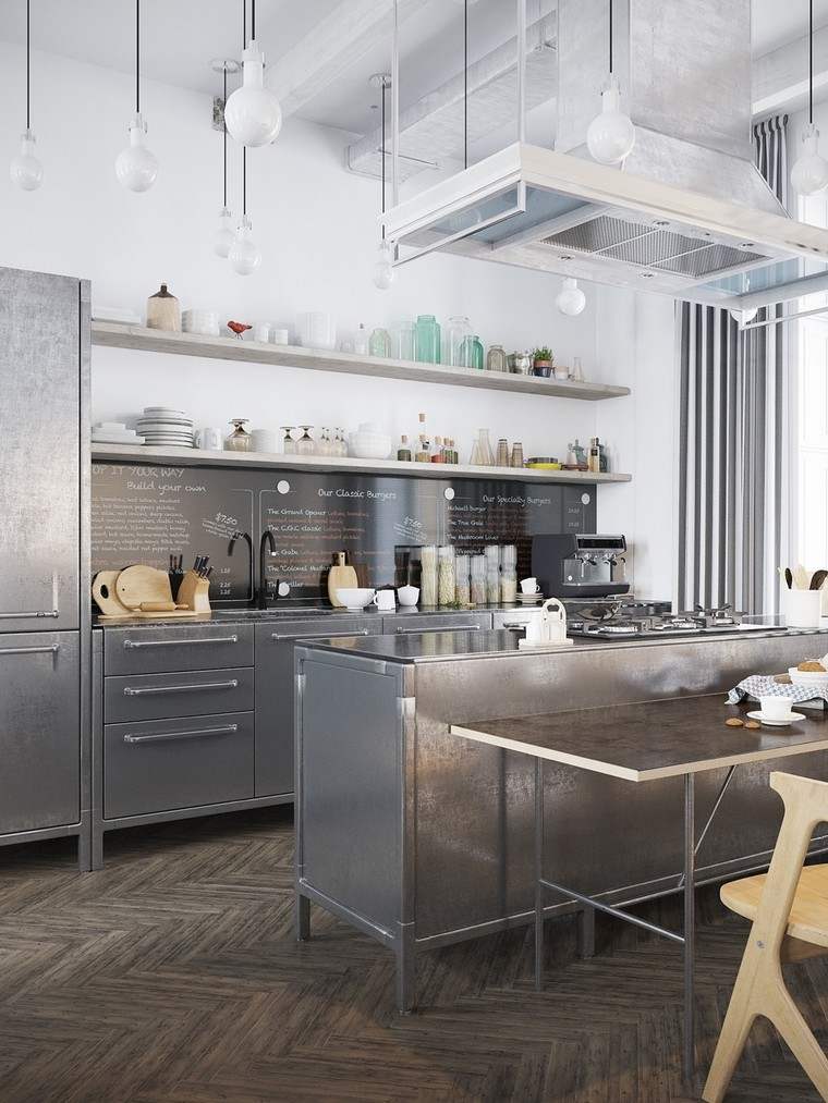 cucina-industriale-moderno-design-isola-mensole