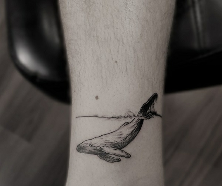 Idea tatuaggio balena tatuaggio originale uomo donna