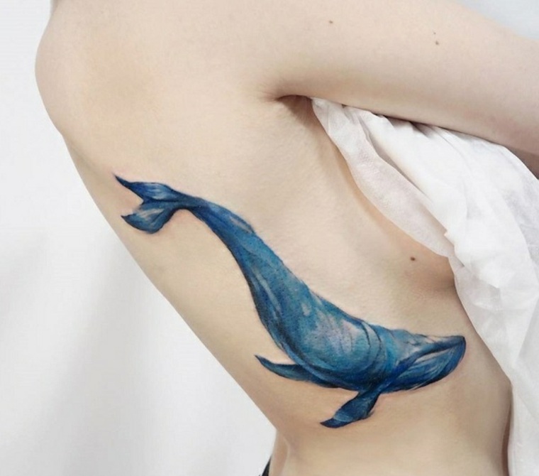idea tatuaggio balena tatuaggio corpo donna