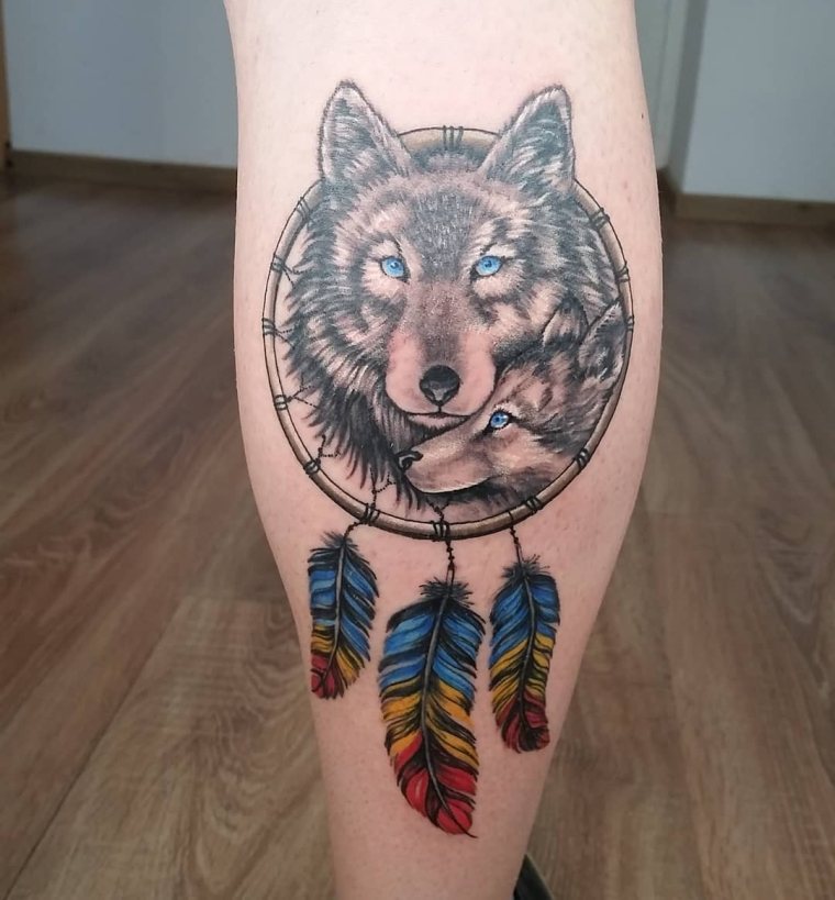farkas tetoválás ötlet