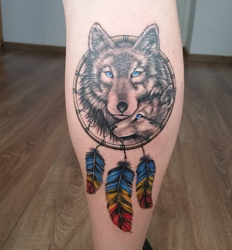 vilko tatuiruotės idėja