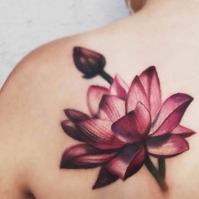 Lotus tatuiruotė moteris vyras idėja modelis tatuiruotė originalus