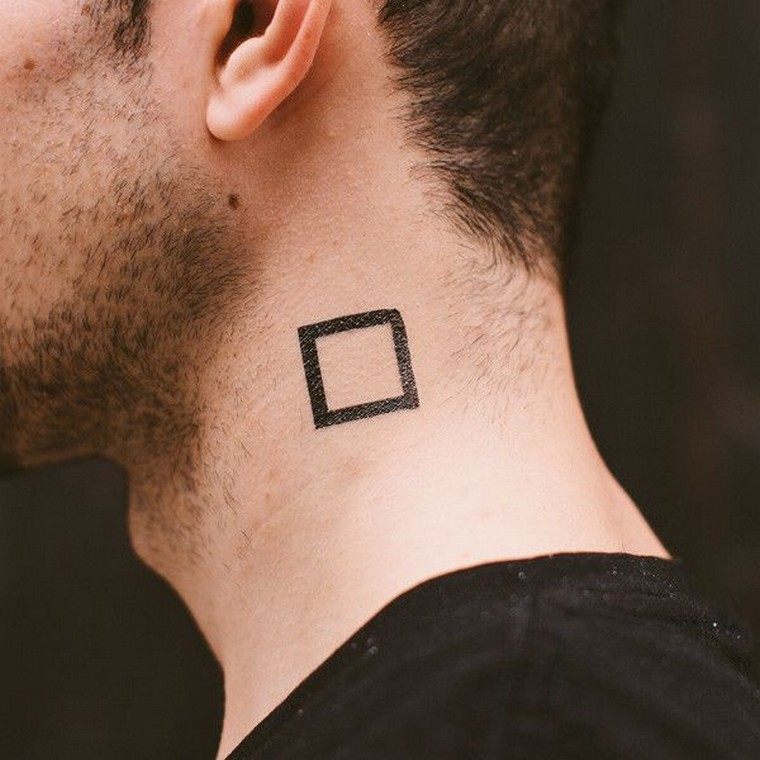 geometrinė kvadrato tatuiruotė