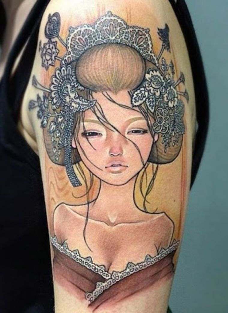 geisha-tatuaggio-braccio-disegni-in-stile-giapponese