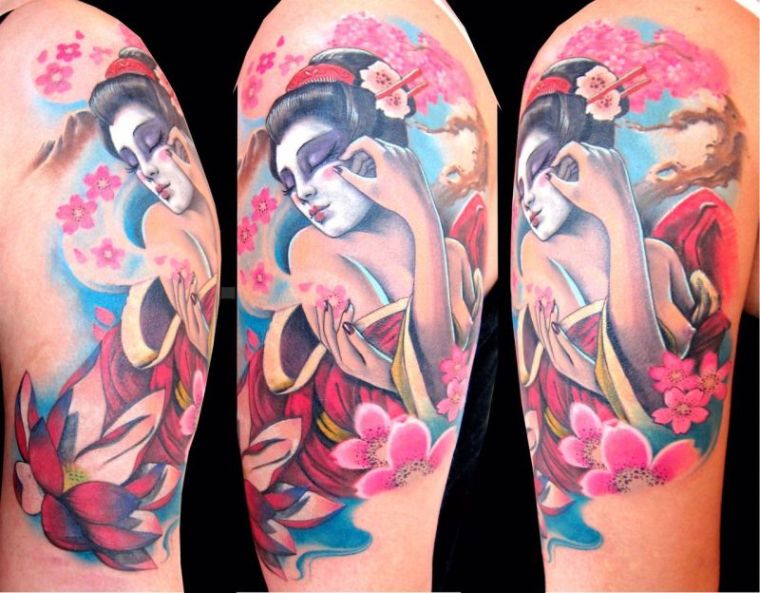 ciliegio-tatuaggio-braccio-giappone-geisha
