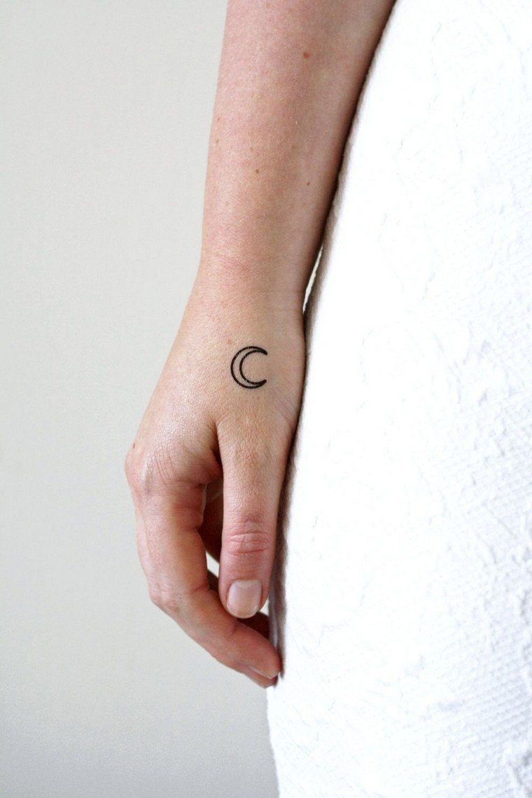 Ideja za privremenu tetovažu originalni predložak tetovaže mjeseca