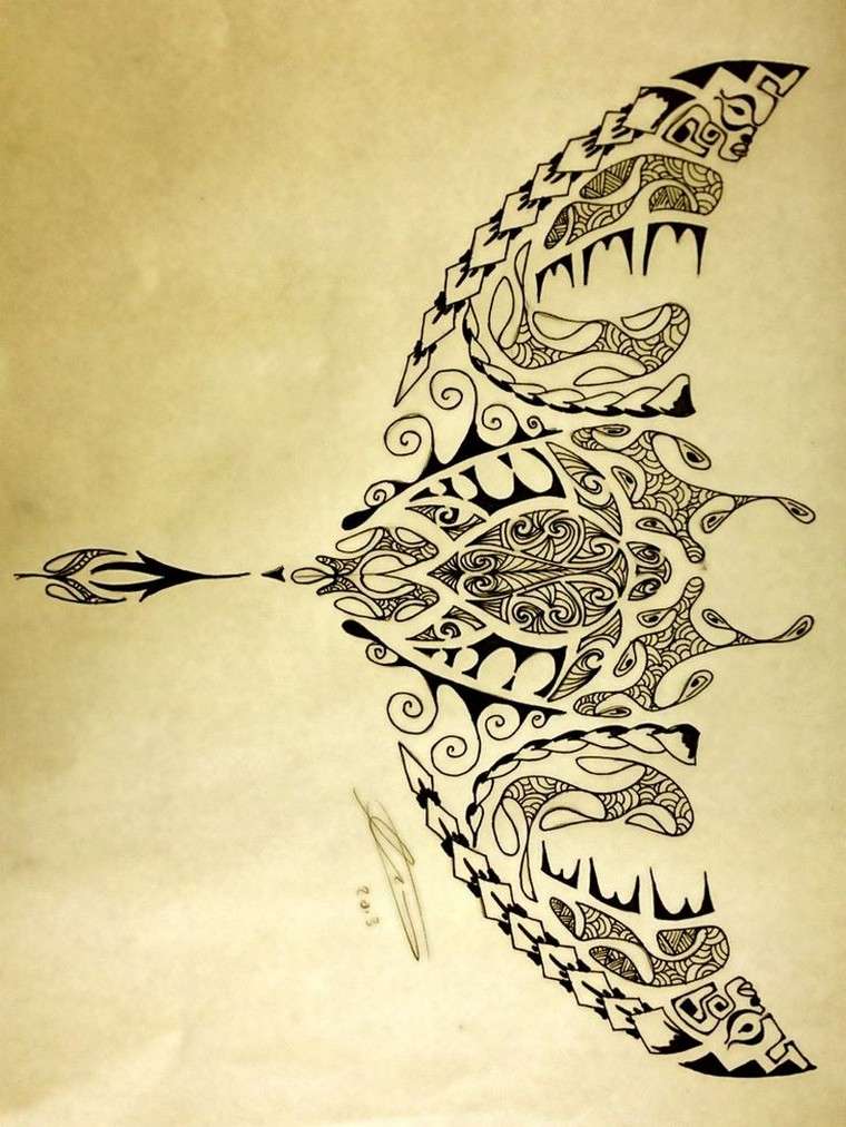 Polinezijos ryklio tatuiruotės idėja