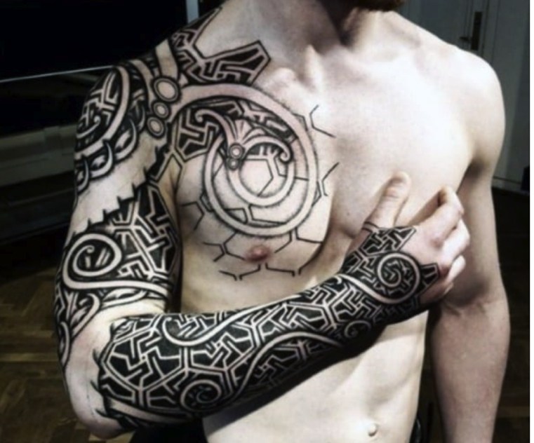 primamljiv dizajn tetovaža ramena
