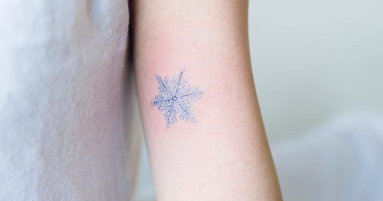 tendenze del tatuaggio 2019 tatuaggio fiocco di neve