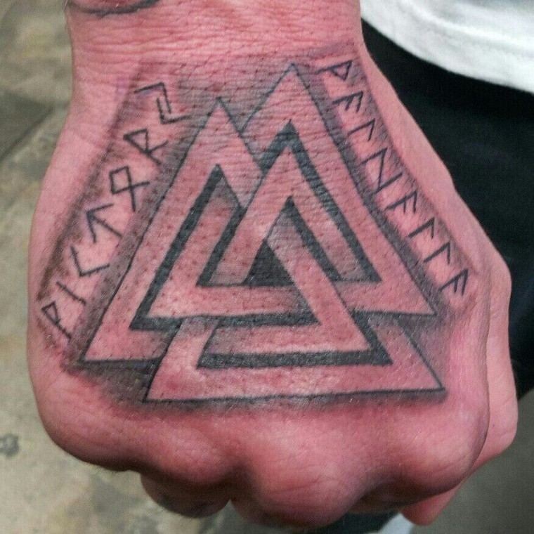 valknut viking tatuiruotė dilbis vyras moteris