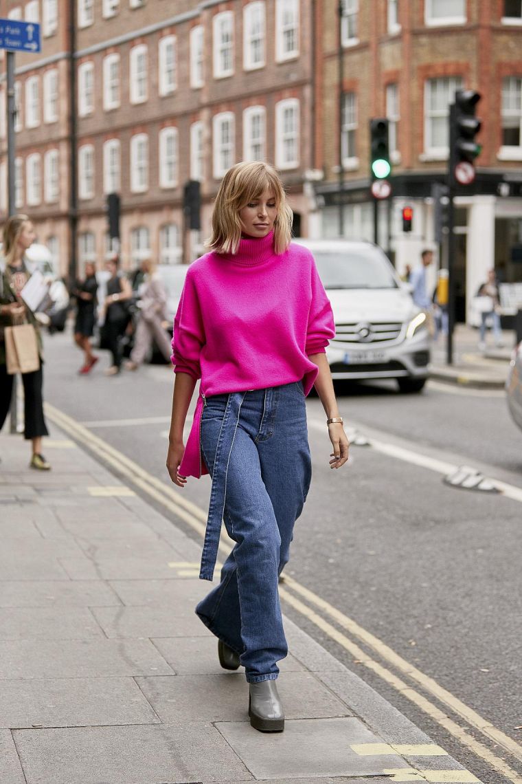 maglione rosa tendenza colore neon