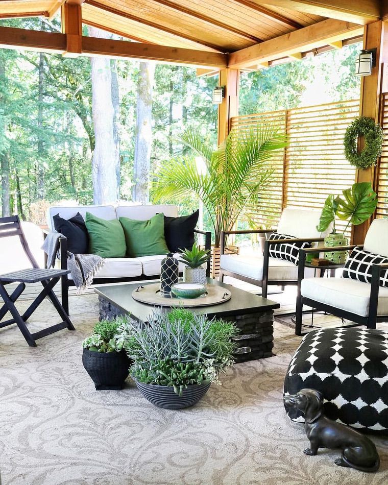 moderna idea di design per terrazze mobili da giardino