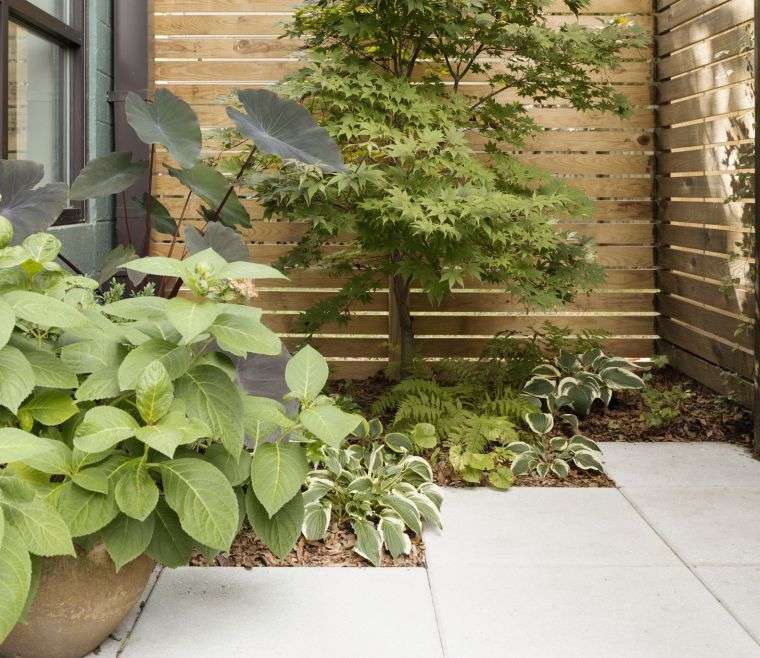 idea contemporanea di decorazione del giardino