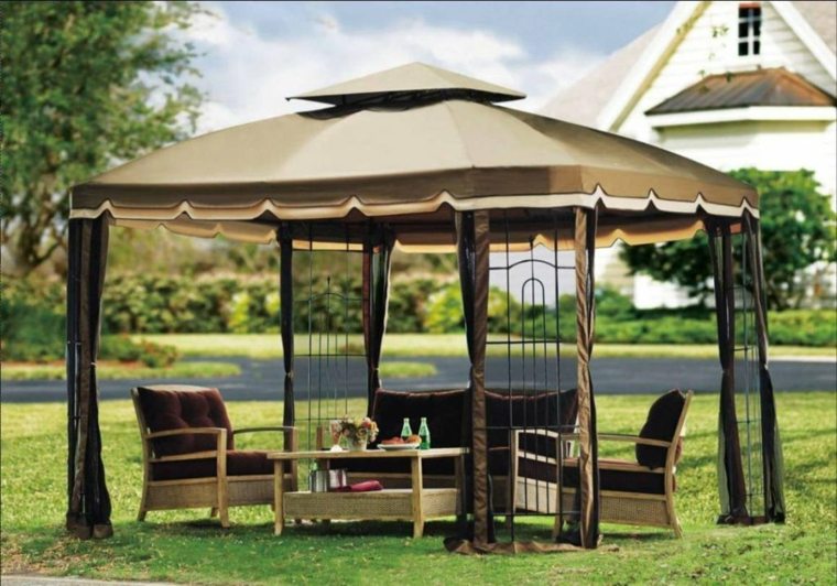 屋外ガーデンテントのアイデアモダンなパーゴラガーデン家具