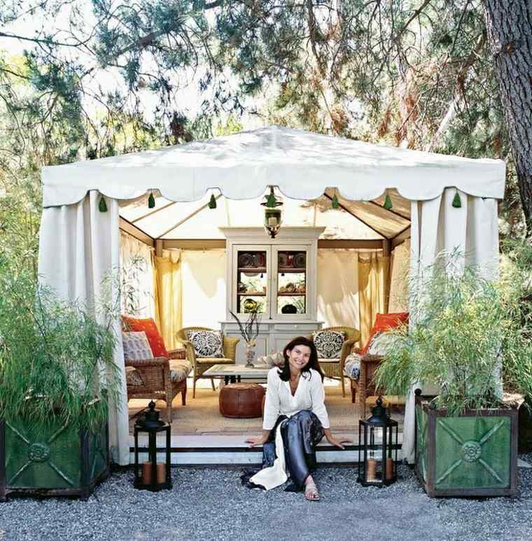 ideja vrtnih šatora za uređenje ljetnih fotelja -