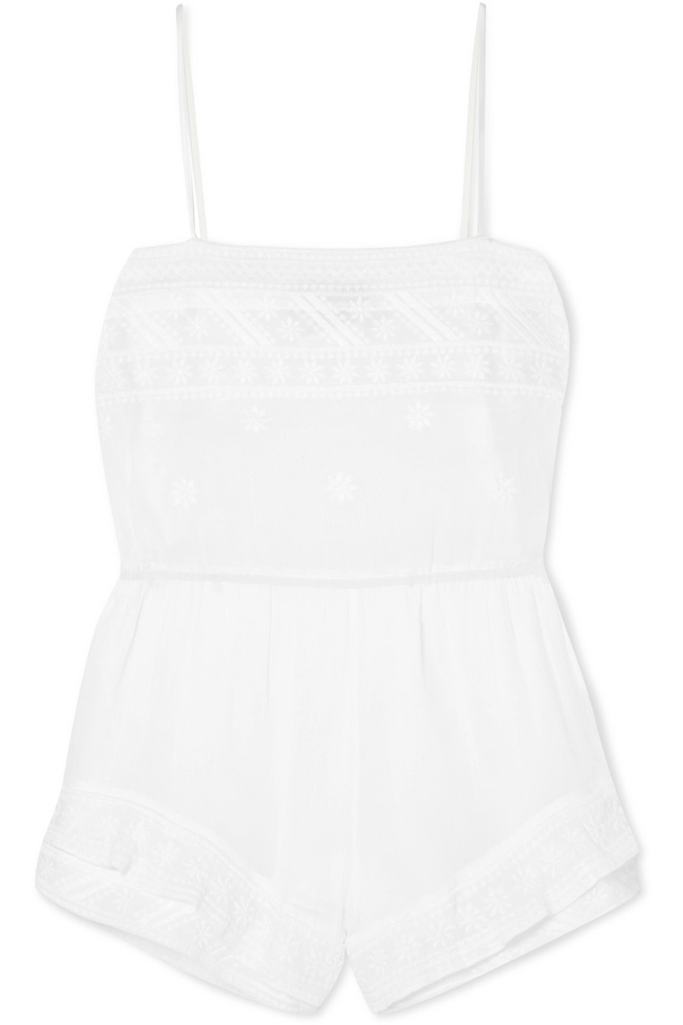 beachwear - accessori - top in cotone bianco con pizzo Isabel Marant