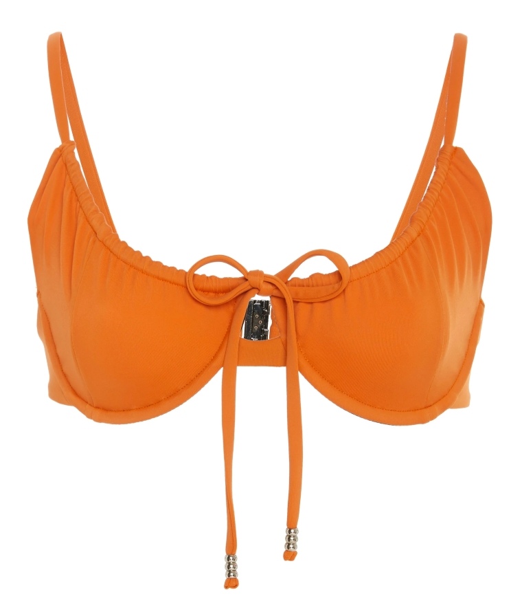 paplūdimio apranga - oranžinis maudymosi kostiumėlis