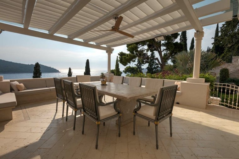 terrazza coperta villa dubrovnik vista mare