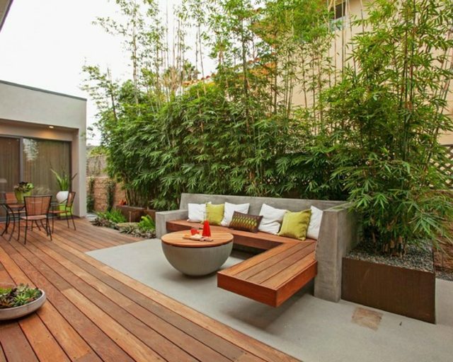 terasz modern és dekoratív fával borítva modern, fából készült deco terasz