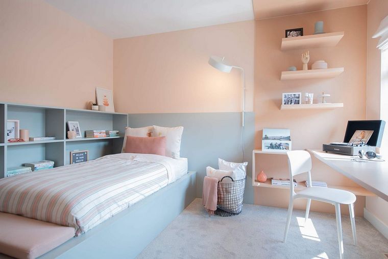 pastelno ružičasta tema spavaće sobe