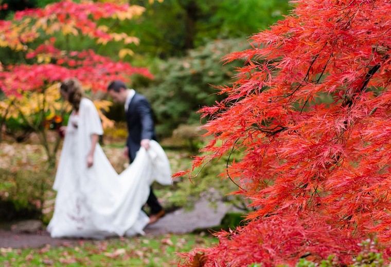 秋のテーマの結婚式のデコのアイデア
