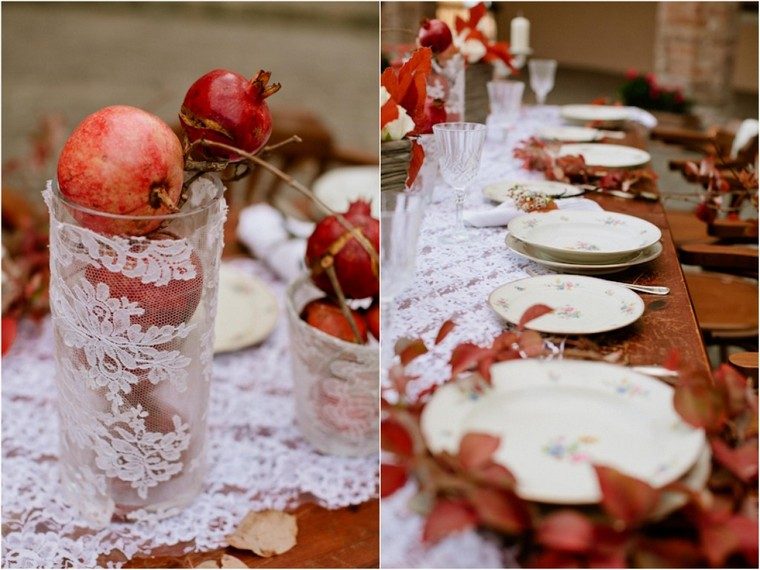 秋のテーマ-結婚式-テーブル-アイデア
