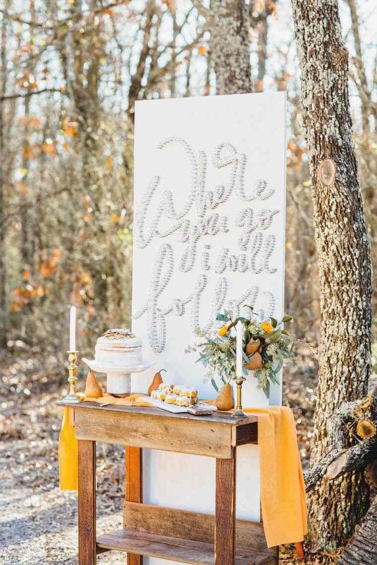 結婚式-ビュッフェ-秋のテーブル-装飾