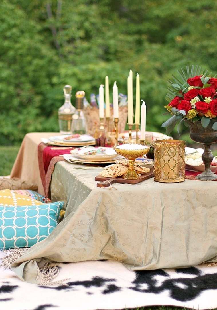 モロッコ-結婚式-テーマ-写真-装飾-コーヒーテーブル-アイデア