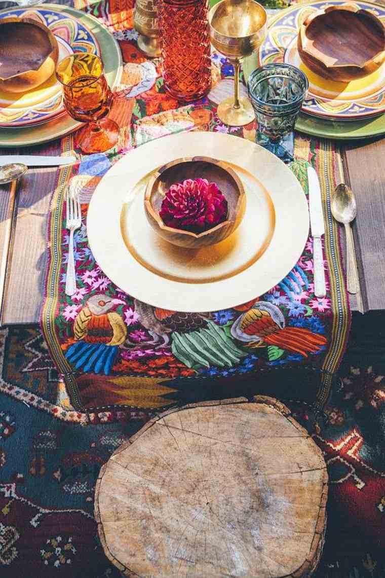 モロッコ-結婚式-テーマ-装飾-テーブル-色-モロッコ