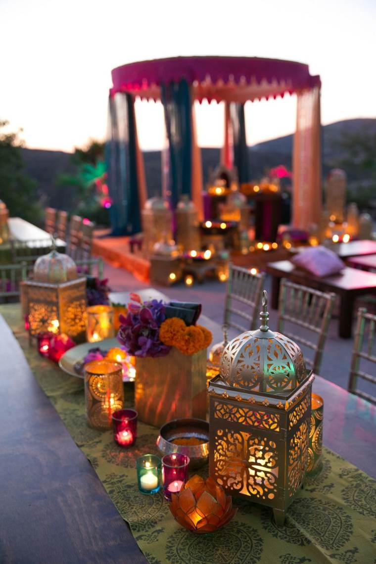 モロッコ-結婚式-テーマ-ランタン-マロカイン-ポーズ-燭台