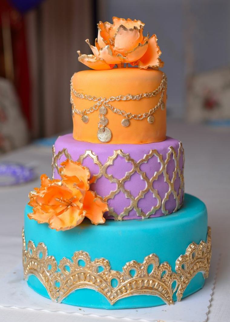 Maroko-vestuvių-tema-rytietiška-vestuvių tortas-marokietiškas įkvėpimas