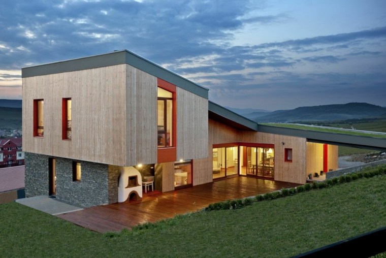 tetto vegetazione casa design esterno