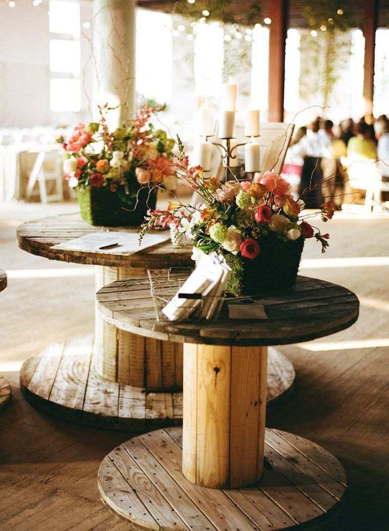 tavolo in legno decorazione della tavola tavolo rustico country chic matrimonio