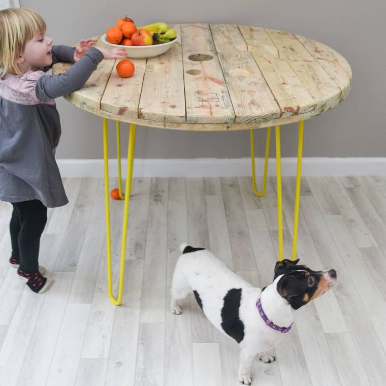 dydžio ritės kavos staliukas kojos deko vaiko kambarys natūrali atmosfera