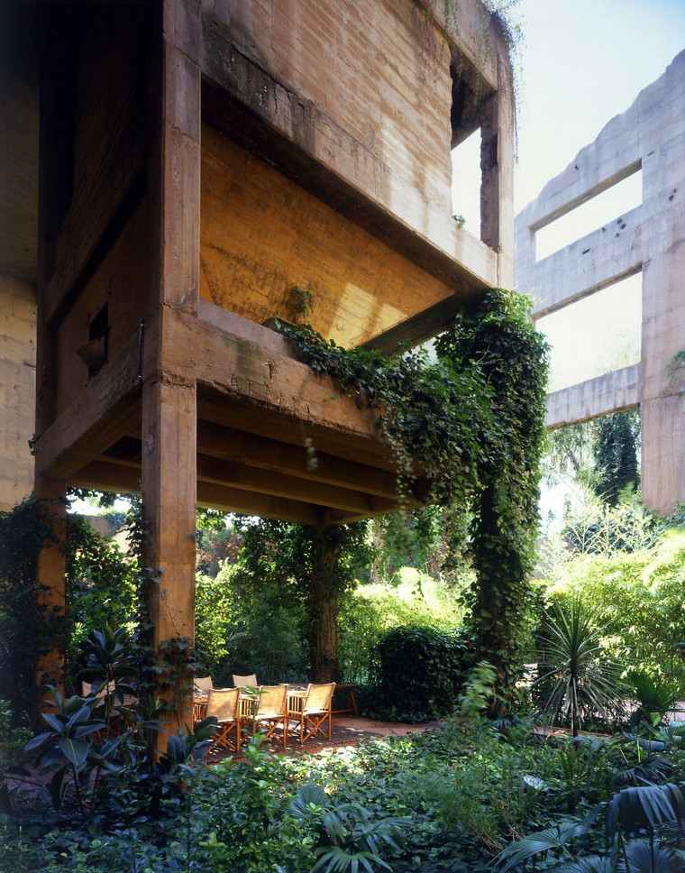 cementificio trasformazione spazio di progettazione giardino esterno
