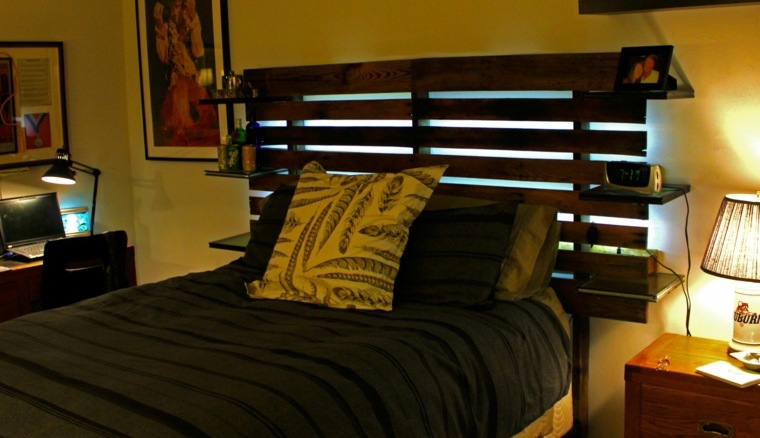 testiera per realizzare idee per la camera da letto in legno pallet