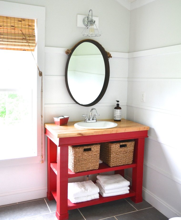 vanity bathroom diy ideja