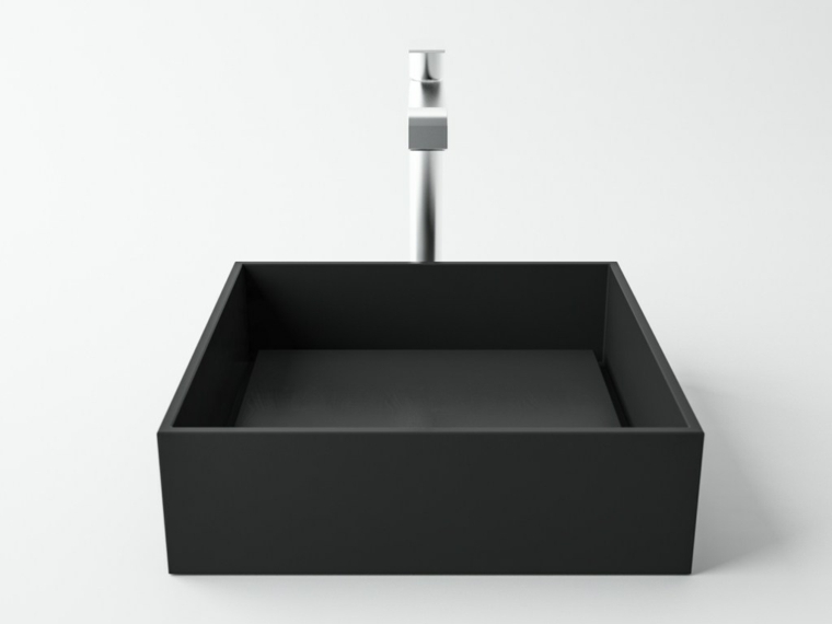 fürdőszoba design fekete mosdó belső divatos fürdőszoba ötletek