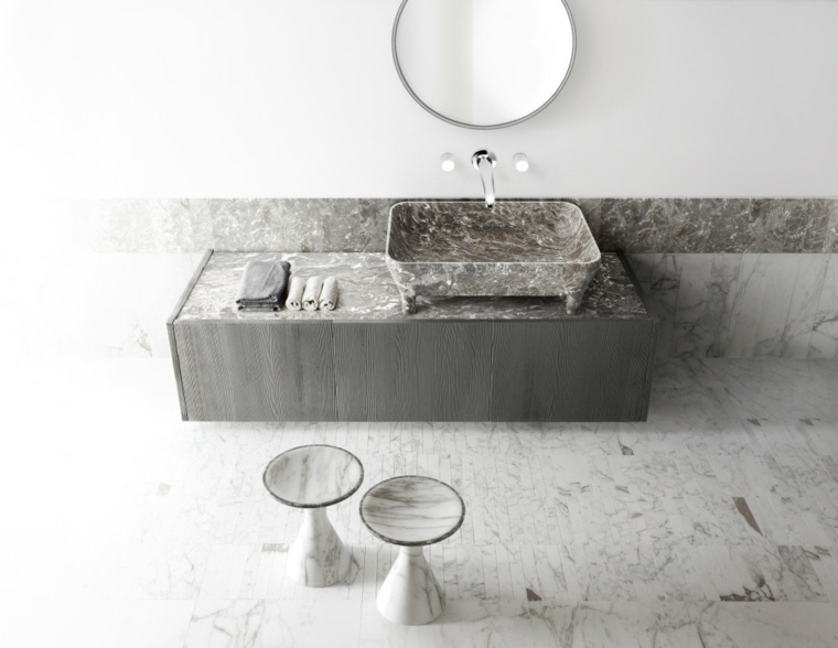 lavabo in marmo design bagno piano di lavoro pavimento in marmo