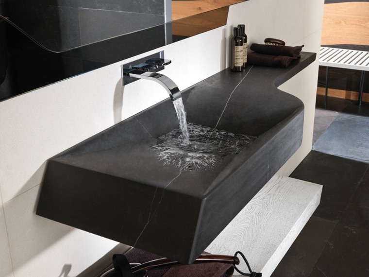 természetes kőből készült fürdőszobai mosogató design munkalap