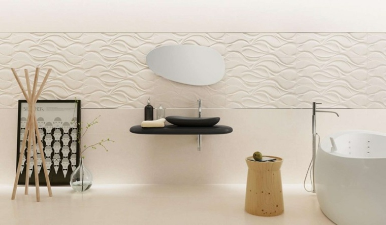 Lavabo in pietra naturale idea deco legno bagno